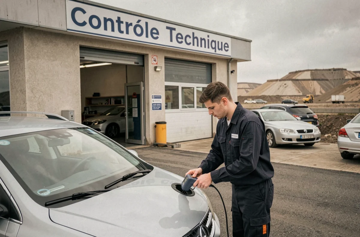 Centre Auto Securite à Loos-en-Gohelle, technicien utilisant un outil de diagnostic OBD sur un véhicule