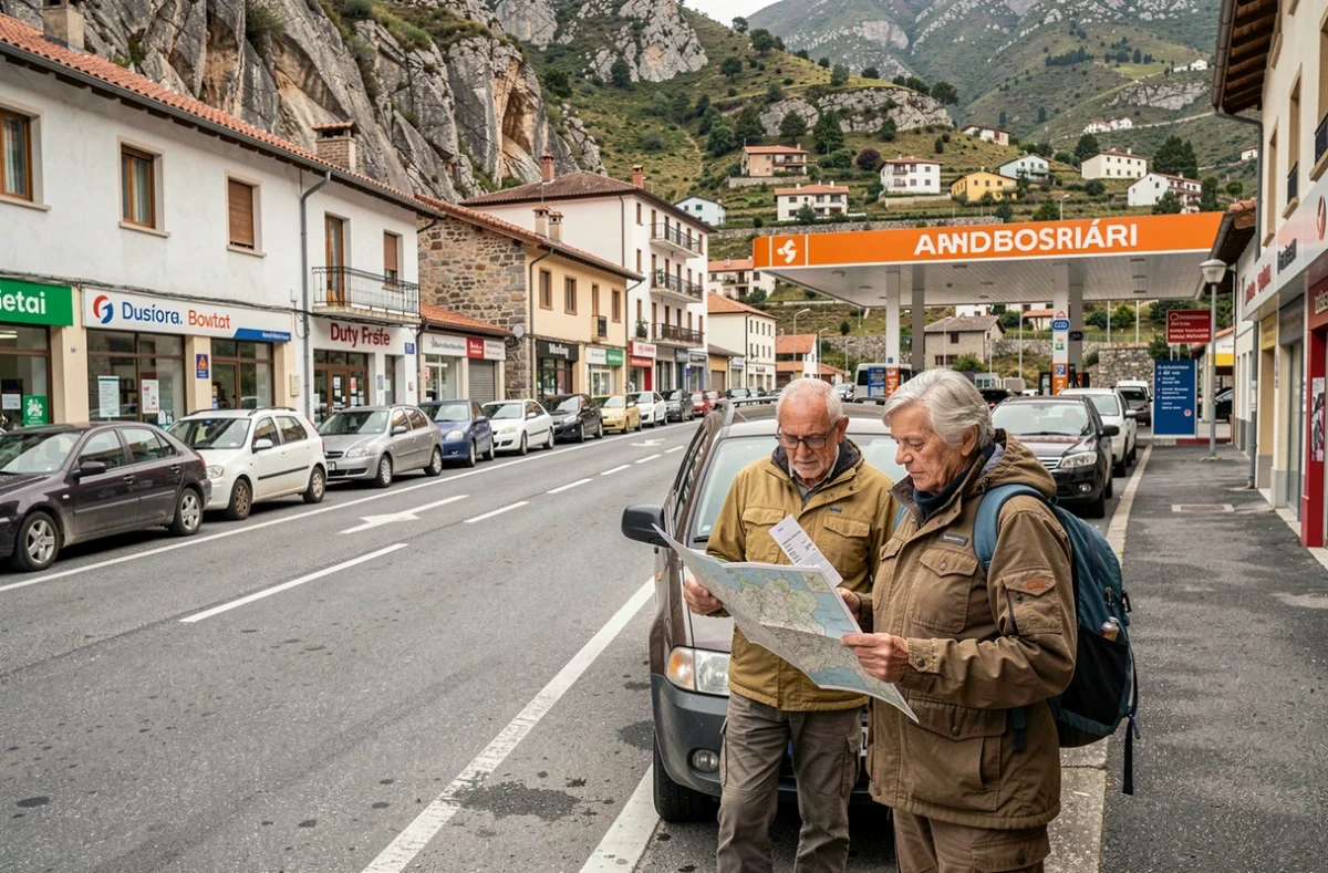 File de voitures à la frontière andorrane pour profiter des prix carburant avantageux