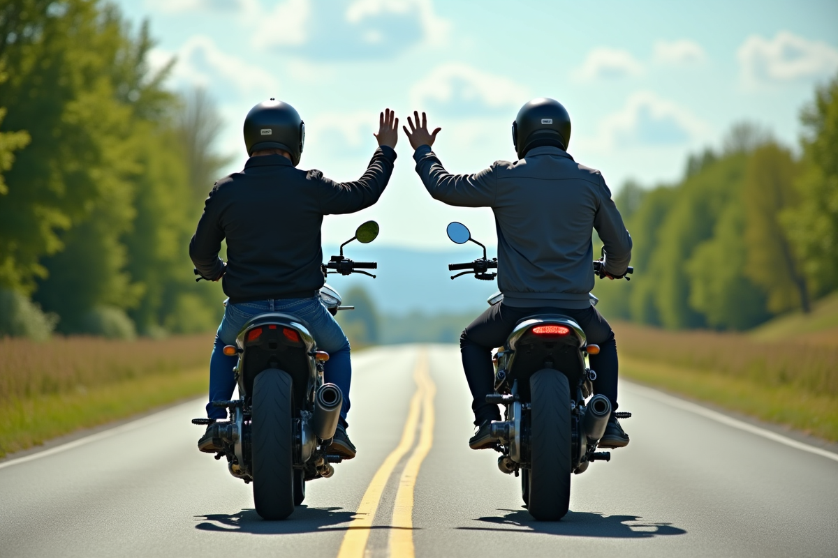 Salutation entre motards : le signe respectif lorsqu’ils se croisent